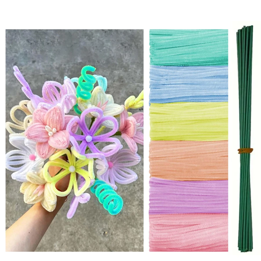 500/600 Pieces Pipe Cleaners Chenille Stems 12 Inch Craft Supplies Bulk for DIY Art and Craft Projects Creative Gift - Image 2