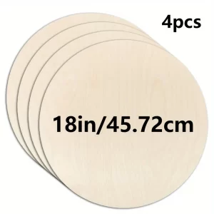 1/2/4pcs 18inch Crafts Wood Circle,cut Blank Round Wood Chip Blank Round Wood Circle,wood Circle for Painting,DIY Door Hanger,ho